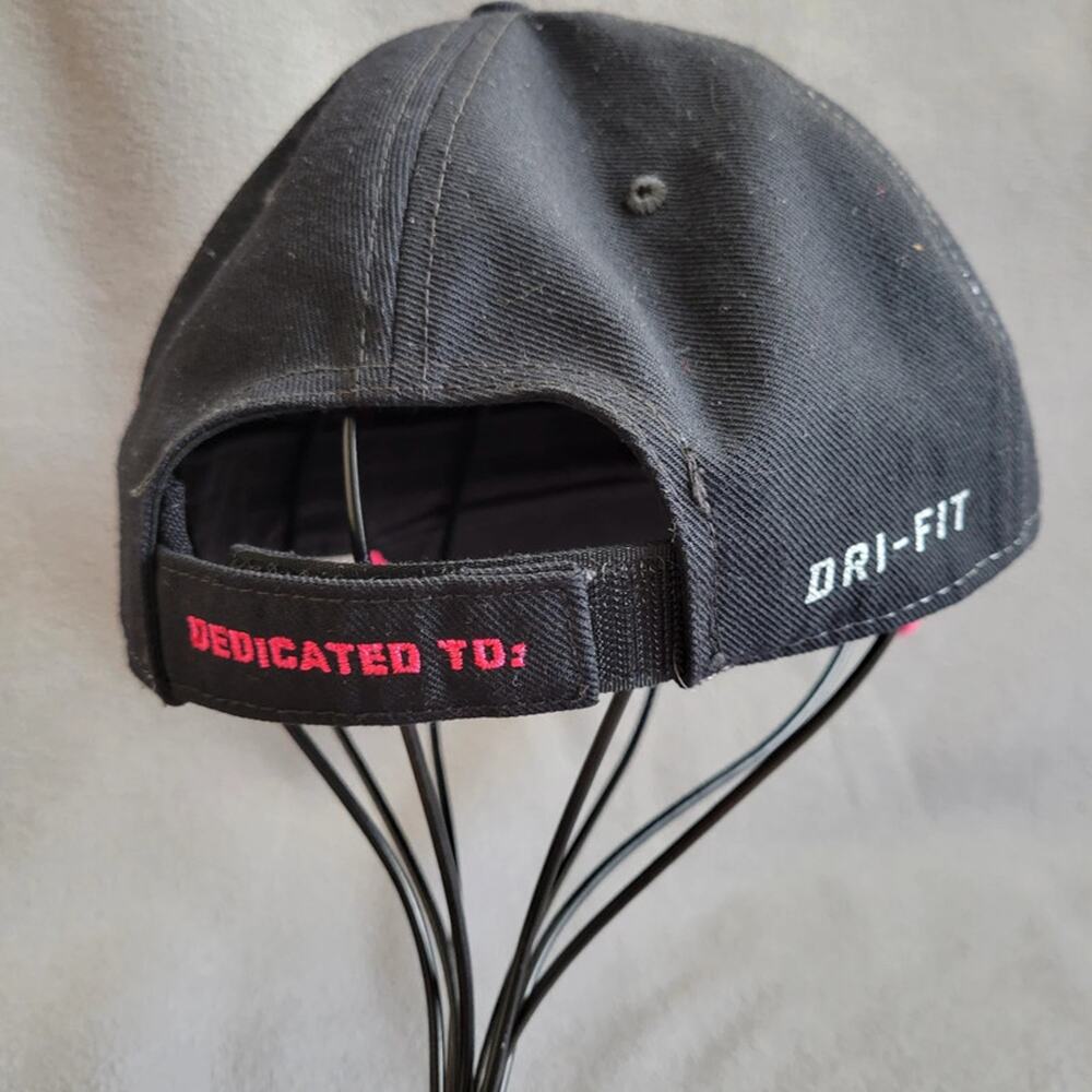 Nike Legacy91 Hat Cap Dri Fit Black Pink Swoosh Adjustable Strap - Picture 7 of 10